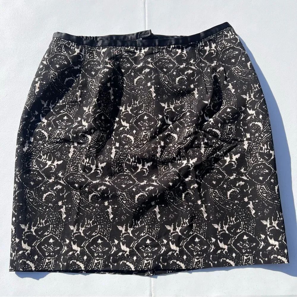 Talbots Black and White Pencil Skirt 14WP